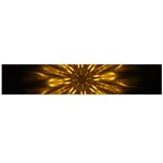 Mandala Gold Golden Fractal Large Flano Scarf  Front