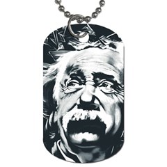 Albert Einstein Street Art Dog Tag (two Sides) by Wegoenart