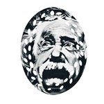 Albert Einstein Street Art Ornament (Oval Filigree) Front