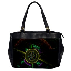 Fractal Threads Colorful Pattern Oversize Office Handbag by Wegoenart