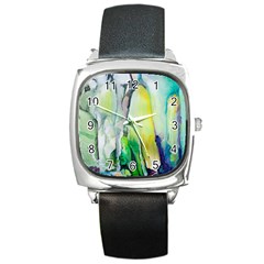 Art Abstract Modern Abstract Square Metal Watch by Wegoenart