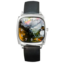 Art Abstract Painting Abstract Square Metal Watch