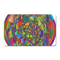 Mandala Star Interlocked Magnet (rectangular) by Wegoenart