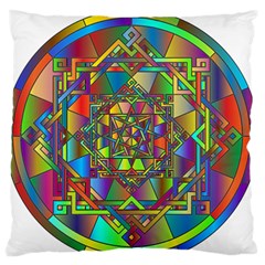 Mandala Star Interlocked Standard Flano Cushion Case (two Sides) by Wegoenart