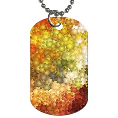 Autumn Kaleidoscope Art Pattern Dog Tag (two Sides) by Wegoenart