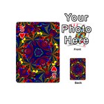 Kaleidoscope Pattern Ornament Playing Cards 54 (Mini) Front - Heart5