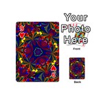 Kaleidoscope Pattern Ornament Playing Cards 54 (Mini) Front - Heart9