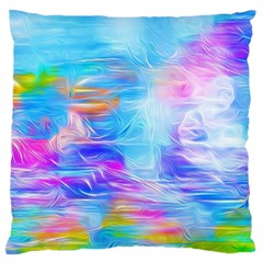 Background Drips Fluid Colorful Large Flano Cushion Case (one Side) by Wegoenart