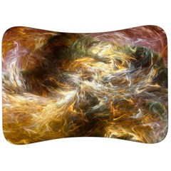 Fractal Background Color Colorful Velour Seat Head Rest Cushion by Wegoenart