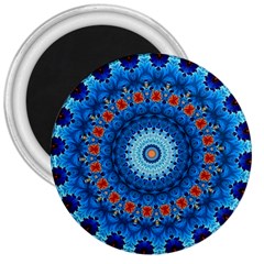 Rose Kaleidoscope Art Pattern 3  Magnets