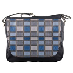 Abstract Seamless Fabric Blue Messenger Bag by Wegoenart