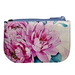 Art Painting Flowers Peonies Pink Large Coin Purse Back