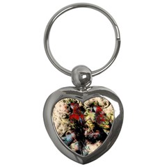 Ara Bird Parrot Animal Art Key Chains (heart) 