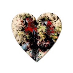 Ara Bird Parrot Animal Art Heart Magnet by Wegoenart