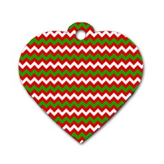 Christmas Paper Scrapbooking Pattern Dog Tag Heart (two Sides) by Wegoenart