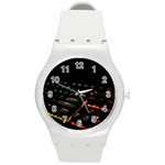 Keyboard Led Technology Round Plastic Sport Watch (M) Front