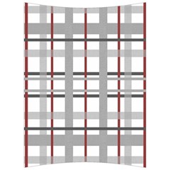 Fabric Plaid Grey Gray Burgundy Back Support Cushion by Wegoenart