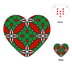 Christmas Seamless Pattern Xmas Playing Cards (heart) by Wegoenart