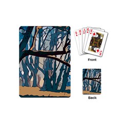 Forest Artwork Card Greeting Woods Playing Cards (mini) by Wegoenart