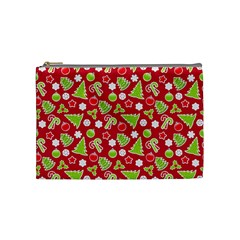 Christmas Paper Scrapbooking Pattern Cosmetic Bag (medium) by Wegoenart