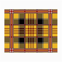 Plaid Tartan Scottish Yellow Red Small Glasses Cloth by Wegoenart