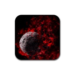 Planet Explode Space Universe Rubber Coaster (square) 