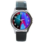 Abstract Art Abstract Background Round Metal Watch Front