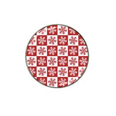 Snowflake Red White Hat Clip Ball Marker (10 Pack) by Wegoenart