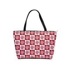 Snowflake Red White Classic Shoulder Handbag