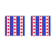 Stars Stripes July 4th Flag Blue Cufflinks (square) by Wegoenart