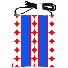 Stars Stripes July 4th Flag Blue Shoulder Sling Bag by Wegoenart