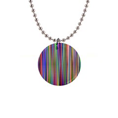 Striped Stripes Abstract Geometric 1  Button Necklace by Wegoenart