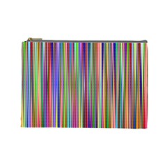 Striped Stripes Abstract Geometric Cosmetic Bag (large) by Wegoenart