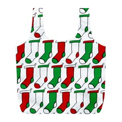 Stocking Background Full Print Recycle Bag (l) by Wegoenart