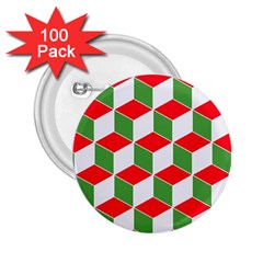 Christmas Abstract Background 2.25  Buttons (100 pack) 