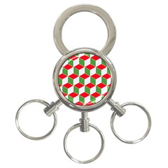 Christmas Abstract Background 3-Ring Key Chains