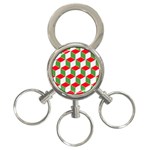 Christmas Abstract Background 3-Ring Key Chains Front