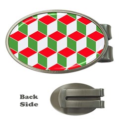 Christmas Abstract Background Money Clips (Oval) 