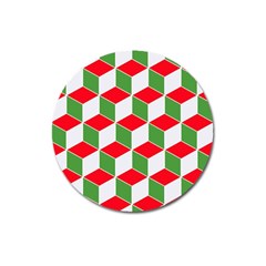 Christmas Abstract Background Magnet 3  (round) by Wegoenart
