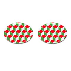 Christmas Abstract Background Cufflinks (Oval)