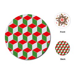 Christmas Abstract Background Playing Cards (Round)