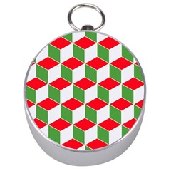 Christmas Abstract Background Silver Compasses