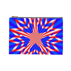 Star Explosion Burst Usa Red Cosmetic Bag (large) by Wegoenart