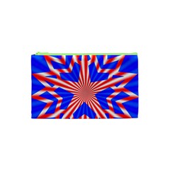 Star Explosion Burst Usa Red Cosmetic Bag (xs) by Wegoenart