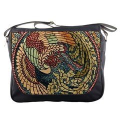 Wings Feathers Cubism Mosaic Messenger Bag
