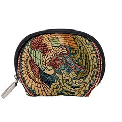 Wings Feathers Cubism Mosaic Accessory Pouch (small) by Wegoenart