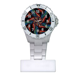 Abstract Art Pattern Plastic Nurses Watch by Wegoenart