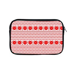 Fairisle Pattern Background Red Apple Macbook Pro 13  Zipper Case by Wegoenart