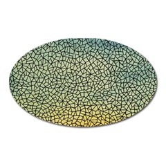 Background Cubism Mosaic Vintage Oval Magnet by Wegoenart