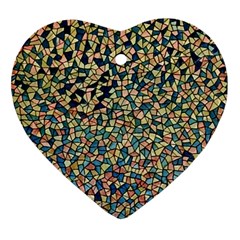 Background Cubism Mosaic Vintage Ornament (Heart)